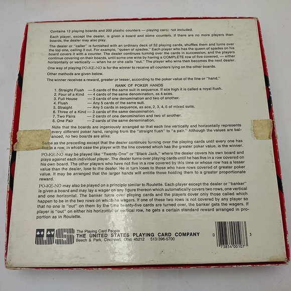 Vintage Set Po-Ke-No POKENO Poker-Keno Board Card Game 12 Board Set Chips - Picture 8 of 14